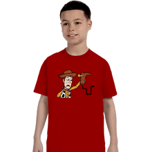 Load image into Gallery viewer, Secret_Shirts T-Shirts, Youth / XS / Red Snake In A Boot