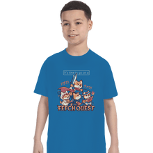 Load image into Gallery viewer, Shirts T-Shirts, Youth / XL / Sapphire It's Time To Go On A Fetch Quest