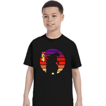 Load image into Gallery viewer, Shirts T-Shirts, Youth / XS / Black Sunset Kaiju