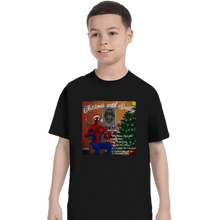 Load image into Gallery viewer, Shirts T-Shirts, Youth / XL / Black Spidey Christmas Album
