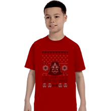 Load image into Gallery viewer, Shirts T-Shirts, Youth / XL / Red Vader Christmas