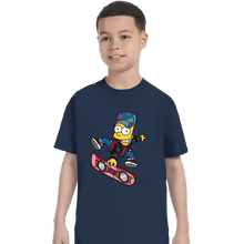 Load image into Gallery viewer, Daily_Deal_Shirts T-Shirts, Youth / XS / Navy Bart To The Future