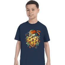 Load image into Gallery viewer, Daily_Deal_Shirts T-Shirts, Youth / XS / Navy Love Pizza