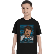Load image into Gallery viewer, Shirts T-Shirts, Youth / XS / Black Happy Ronnukah