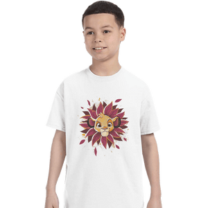 Shirts T-Shirts, Youth / XS / White Simba Watercolor