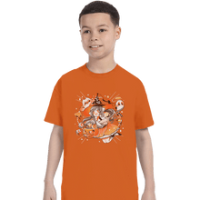 Load image into Gallery viewer, Shirts T-Shirts, Youth / XS / Orange Trick Or Treat Witch