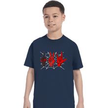Load image into Gallery viewer, Daily_Deal_Shirts T-Shirts, Youth / XS / Navy Spider 1, Spider 2, Spider 3