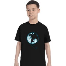 Load image into Gallery viewer, Shirts T-Shirts, Youth / XS / Black Moonlight Dragon Rider