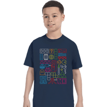 Load image into Gallery viewer, Daily_Deal_Shirts T-Shirts, Youth / XS / Navy Nostalgic Doodles