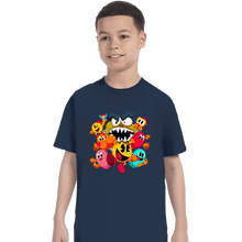 Load image into Gallery viewer, Secret_Shirts T-Shirts, Youth / XS / Navy Pac-Man World