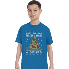 Load image into Gallery viewer, Shirts T-Shirts, Youth / XS / Sapphire Fatty Christmas