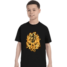 Load image into Gallery viewer, Shirts T-Shirts, Youth / XS / Black Golden SSj4
