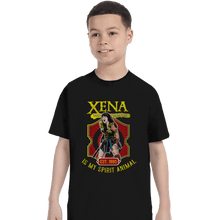 Load image into Gallery viewer, Shirts T-Shirts, Youth / XS / Black Xena Warrior Spirit Animal
