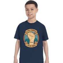 Load image into Gallery viewer, Shirts T-Shirts, Youth / XS / Navy A Man Chooses A Slave Obeys