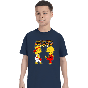 Daily_Deal_Shirts T-Shirts, Youth / XS / Navy Evergreen Terrace Fighter