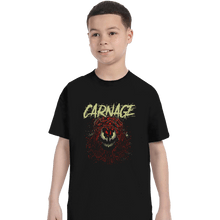 Load image into Gallery viewer, Shirts T-Shirts, Youth / XS / Black Carnage Red
