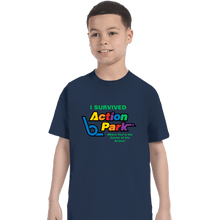 Load image into Gallery viewer, Secret_Shirts T-Shirts, Youth / XS / Navy Action Park Survivor