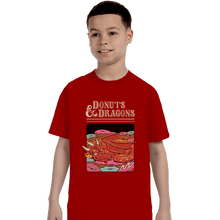 Load image into Gallery viewer, Shirts T-Shirts, Youth / XL / Red Donuts And Dragons