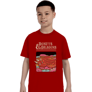 Shirts T-Shirts, Youth / XL / Red Donuts And Dragons