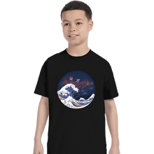 Load image into Gallery viewer, Daily_Deal_Shirts T-Shirts, Youth / XS / Black Surfing The Great Wave