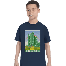 Load image into Gallery viewer, Shirts T-Shirts, Youth / XL / Navy Visit The Emerald City