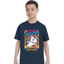 Load image into Gallery viewer, Secret_Shirts T-Shirts, Youth / XS / Navy Unicorn Rainbows Destruction