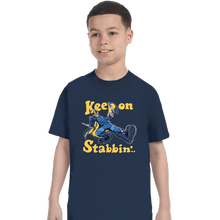 Load image into Gallery viewer, Shirts T-Shirts, Youth / XS / Navy Keep On Stabbin'