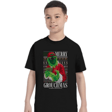 Load image into Gallery viewer, Shirts T-Shirts, Youth / XS / Black Mr Grouchy x CoDdesigns Grouchmas Ugly Sweater