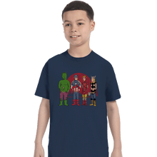 Load image into Gallery viewer, Shirts T-Shirts, Youth / XL / Navy King Of The Heroes