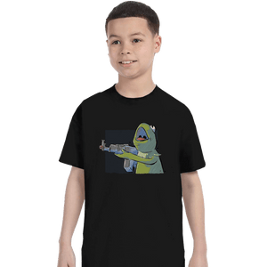 Shirts T-Shirts, Youth / XS / Black Frog Gun