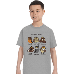 Daily_Deal_Shirts T-Shirts, Youth / XS / Sports Grey Coffee Owls