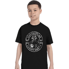 Load image into Gallery viewer, Shirts T-Shirts, Youth / XS / Black Mandalorian Bounty Hunter