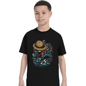 Shirts T-Shirts, Youth / XS / Black Colorful Pirate