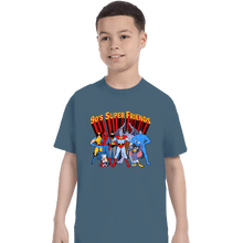 Load image into Gallery viewer, Secret_Shirts T-Shirts, Youth / XS / Indigo Blue 90's Super Friends