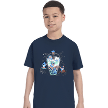 Load image into Gallery viewer, Daily_Deal_Shirts T-Shirts, Youth / XS / Navy Bubble Stitch
