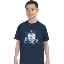 Load image into Gallery viewer, Daily_Deal_Shirts T-Shirts, Youth / XS / Navy Bubble Stitch