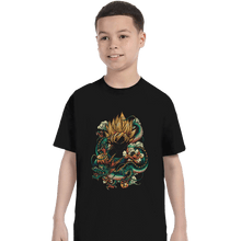 Load image into Gallery viewer, Shirts T-Shirts, Youth / XS / Black Colorful Dragon
