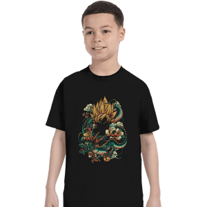 Shirts T-Shirts, Youth / XS / Black Colorful Dragon