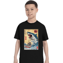 Load image into Gallery viewer, Secret_Shirts T-Shirts, Youth / XS / Black Hunting The Shark In Japan