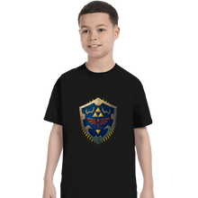Load image into Gallery viewer, Shirts T-Shirts, Youth / XS / Black Hylian Shield