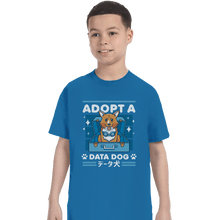 Load image into Gallery viewer, Shirts T-Shirts, Youth / XL / Sapphire Adopt A Data Dog