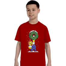 Load image into Gallery viewer, Daily_Deal_Shirts T-Shirts, Youth / XS / Red Festive Feast