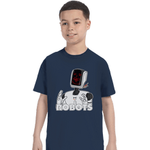 Load image into Gallery viewer, Daily_Deal_Shirts T-Shirts, Youth / XS / Navy Robots