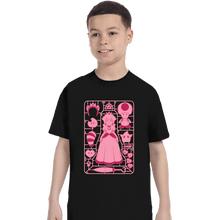 Load image into Gallery viewer, Daily_Deal_Shirts T-Shirts, Youth / XS / Black Princess Peach Model Sprue