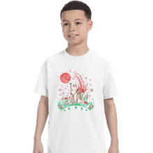 Load image into Gallery viewer, Secret_Shirts T-Shirts, Youth / XS / White Wolf Blossoming Breeze