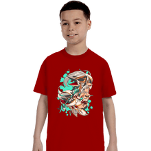 Load image into Gallery viewer, Daily_Deal_Shirts T-Shirts, Youth / XS / Red Water Blade