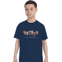 Load image into Gallery viewer, Shirts T-Shirts, Youth / Small / Navy Animal Crossing Friends
