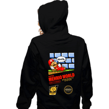 Load image into Gallery viewer, Secret_Shirts Zippered Hoodies, Unisex / Small / Black Super Mehrio