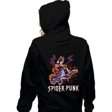 Load image into Gallery viewer, Secret_Shirts Zippered Hoodies, Unisex / Small / Black The Spider Punk