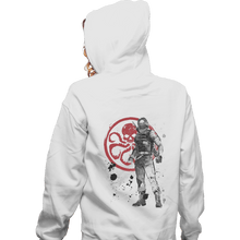 Load image into Gallery viewer, Shirts Zippered Hoodies, Unisex / Small / White Winter Soldier Sumi-e